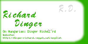 richard dinger business card